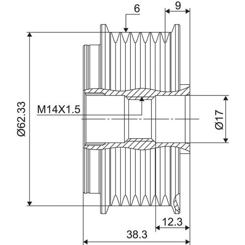 Dynamovrijloop VALEO NEW SPARE PART VALEO 588127