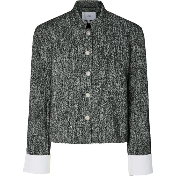 Y.A.S Yastoriva ls jacket black/grey melange