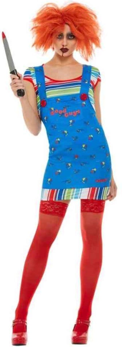 Smiffys - Chucky Kostuum - S - Blauw