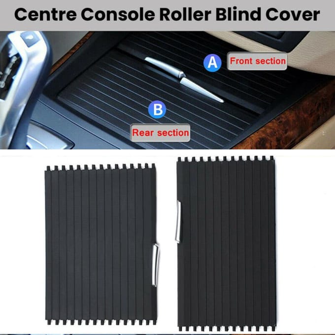 Auto Opbergdoos Middenconsole Rolgordijn Covers Voor BMW X5 X6 E70 E71 2007-14 black