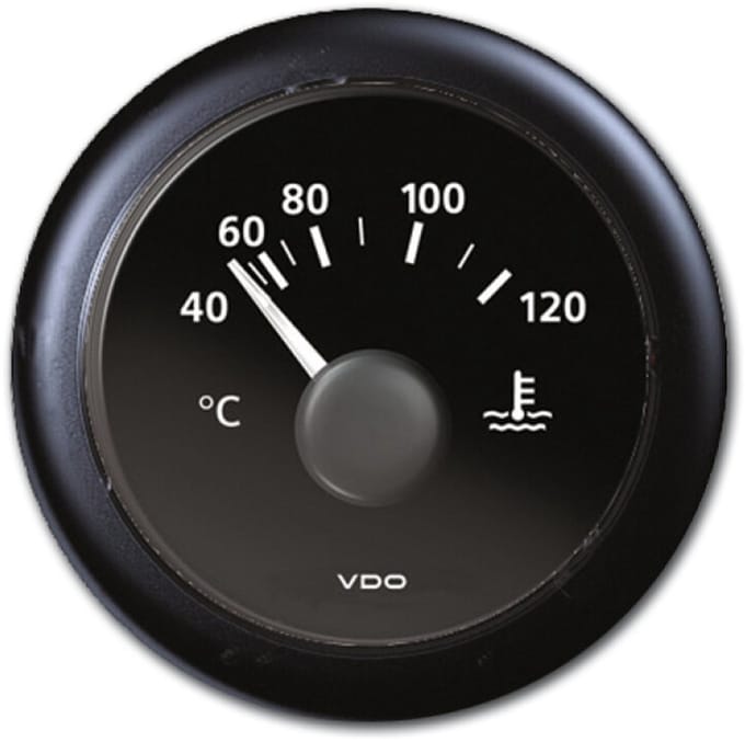 VDO VLB Tem Koelw Mot 40°-120°C/105°-250°F RB 52mm