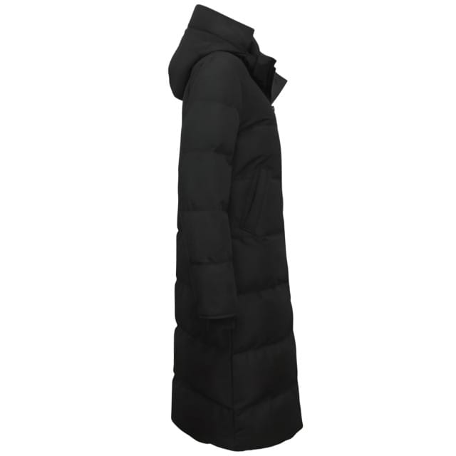 Lange Puffer Jas Dames Getailleerd - 8606ZCNW- Zwart
