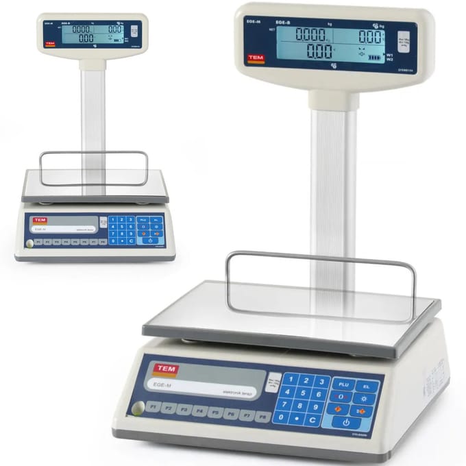 TEM EGE Serie - Postweegschaal - 15kg - LCD-scherm - Legalisatie