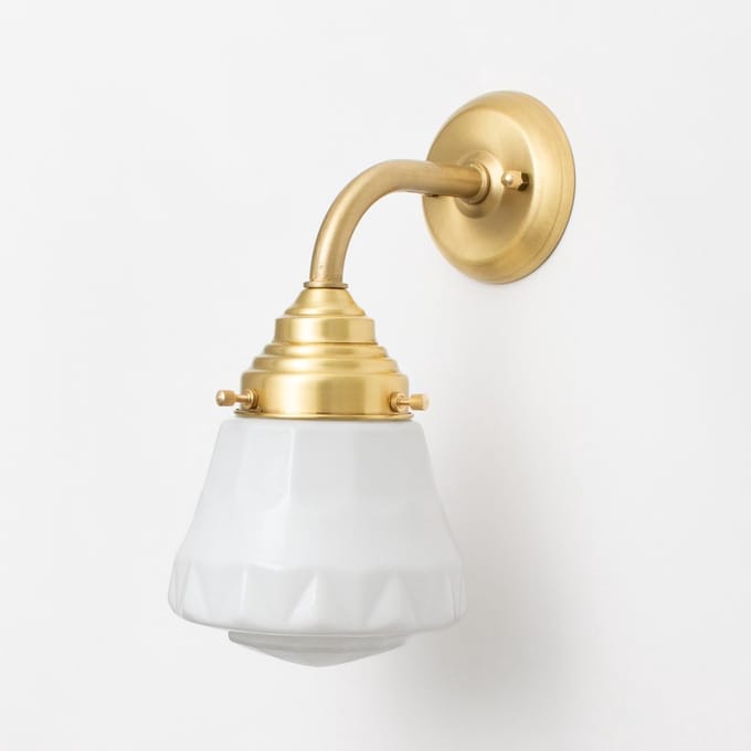 Wandlamp Bold Curve Messing - Art Deco Trade