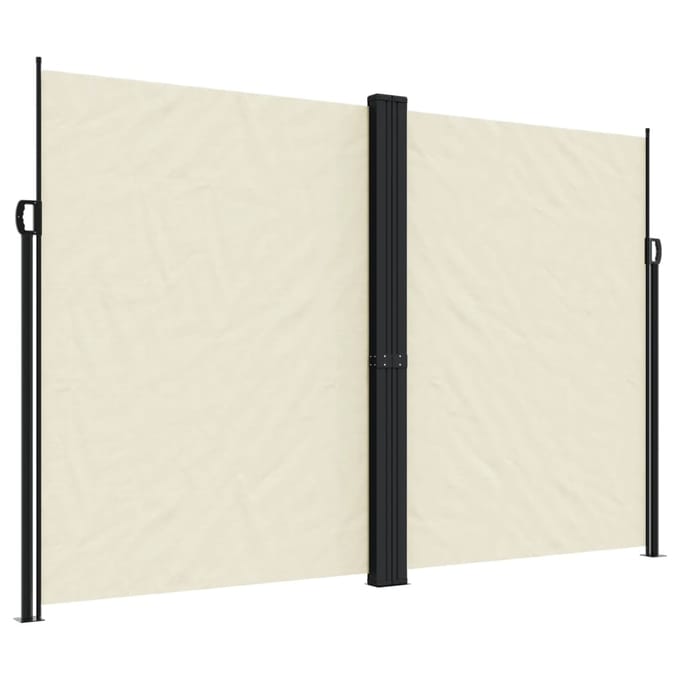 vidaXL - Windscherm - uittrekbaar - 220x1000 - cm - crèmekleurig
