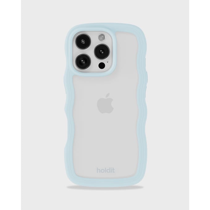 Holdit Wavy Case geschikt voor Apple iPhone 16 Pro Max - Mineral Blue