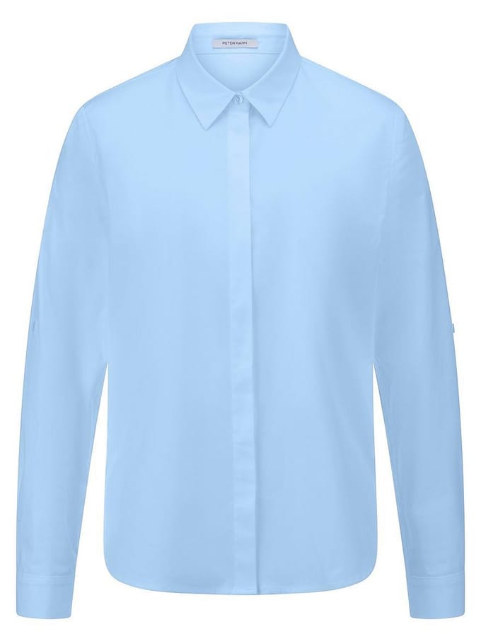 Lange blouse Van Peter Hahn blauw