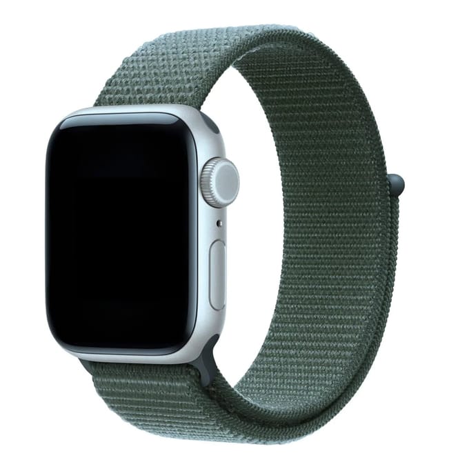 2+1 | Apple Watch Bandje Flyne - Geweven - Nylon - Bosgroen