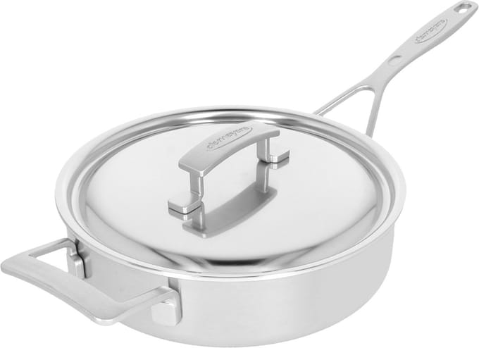 Demeyere Industry 5 Hapjespan met deksel - 24cm - 5-laags RVS - Silvinox