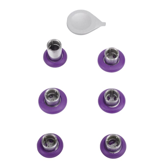 Verwisselbare Duimstick Rubber en Roestvrij Staal Game Controller Duimstick voor Elite Series 2 paars