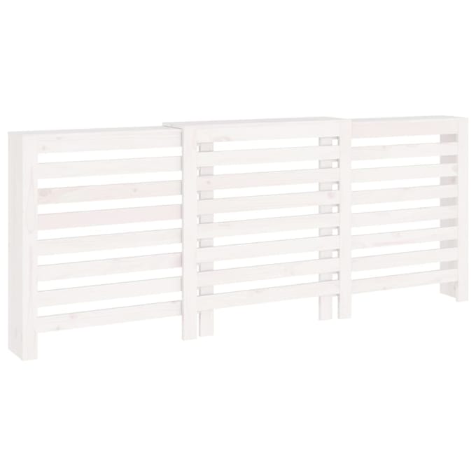 vidaXL Radiatorombouw 210x21x85 cm massief grenenhout wit