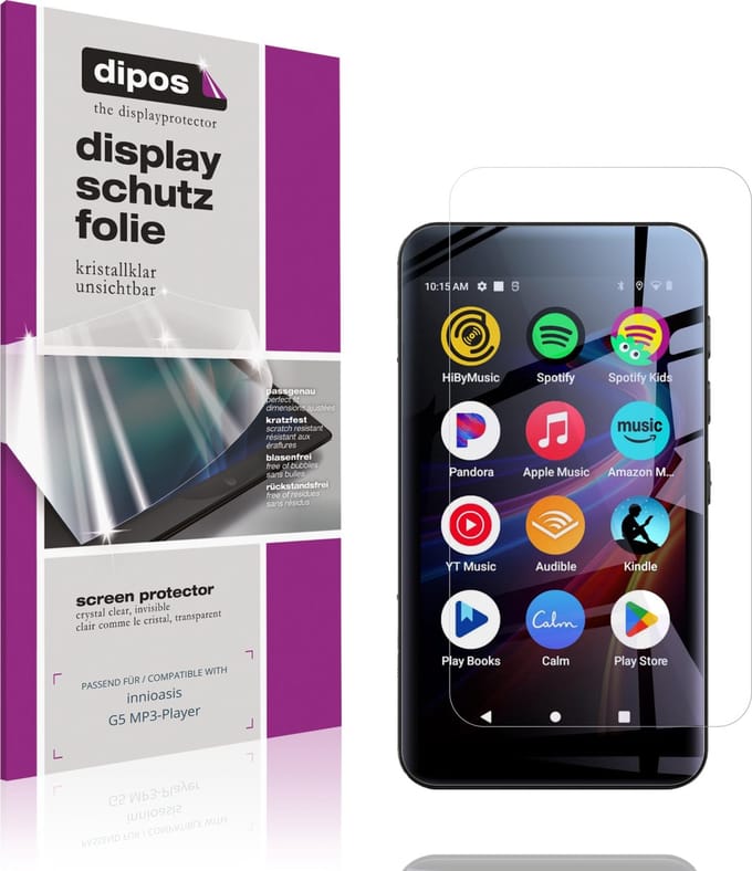 dipos – 4x Beschermfolie geschikt voor innioasis G5 MP3-Player | Krasbestendige & heldere Screenprotector Ultra-Thin