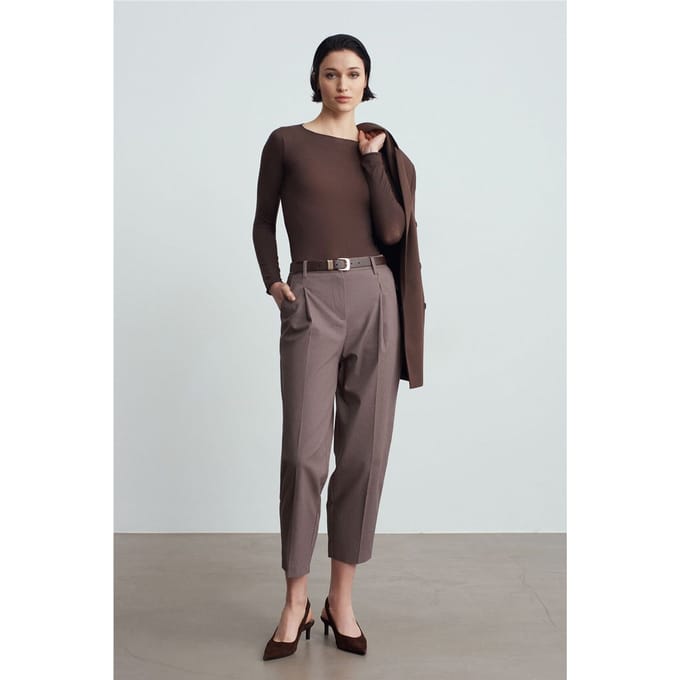 Belted Rechte Pantalon