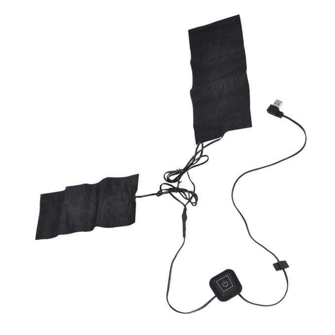 2 in 1 5V USB Electric Heating Pad Neck Lumbar Vest Warmer Heater Cloth black