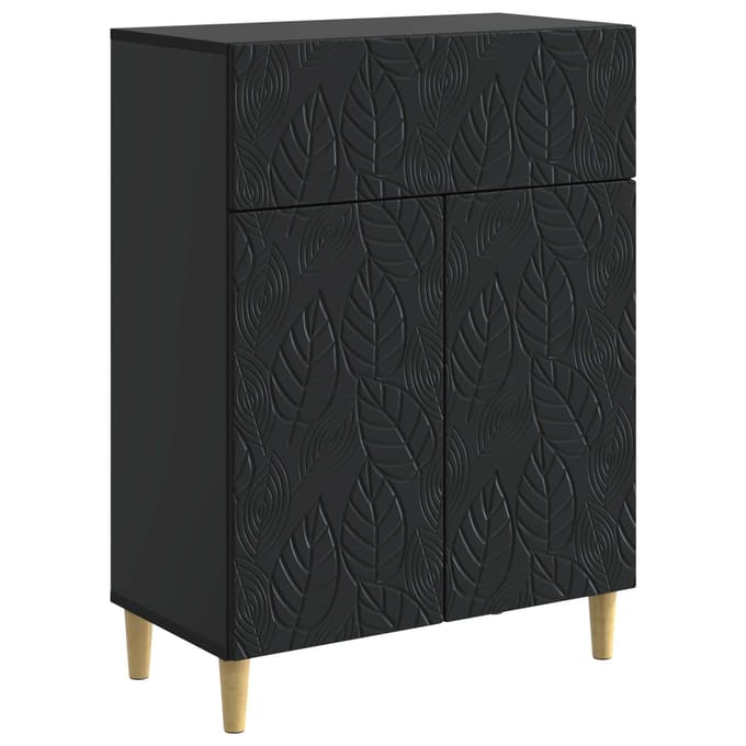 vidaXL - Dressoir - Zwart - 66 - x - 34,5 - x - 90 - cm - Bewerkt - hout