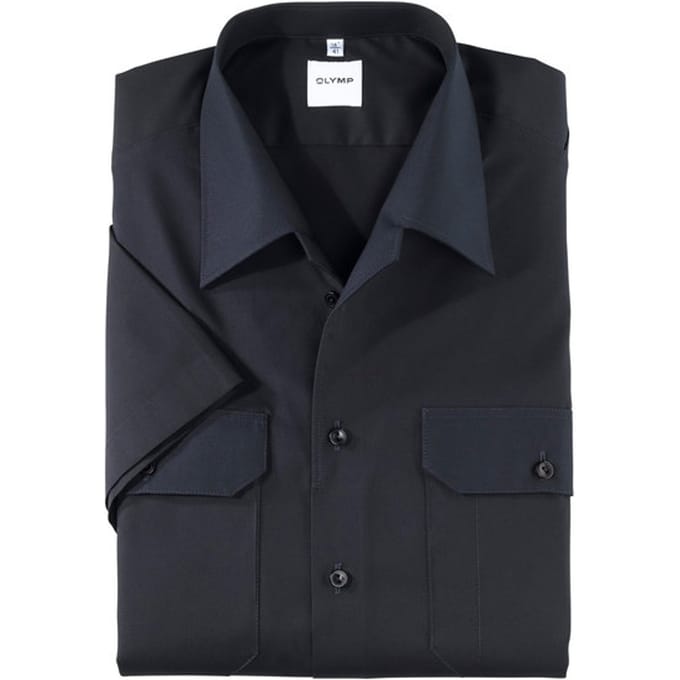 OLYMP Brandweer Overhemd, Modern Fit, reverskraag, Marineblauw