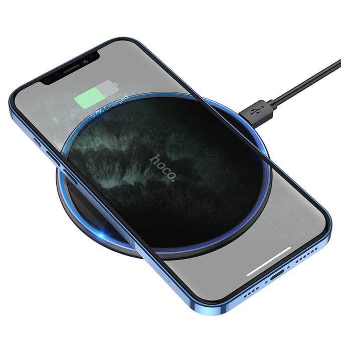Hoco Draadloze snellader voor iPhone & Samsung - 15 Watt - Zwart