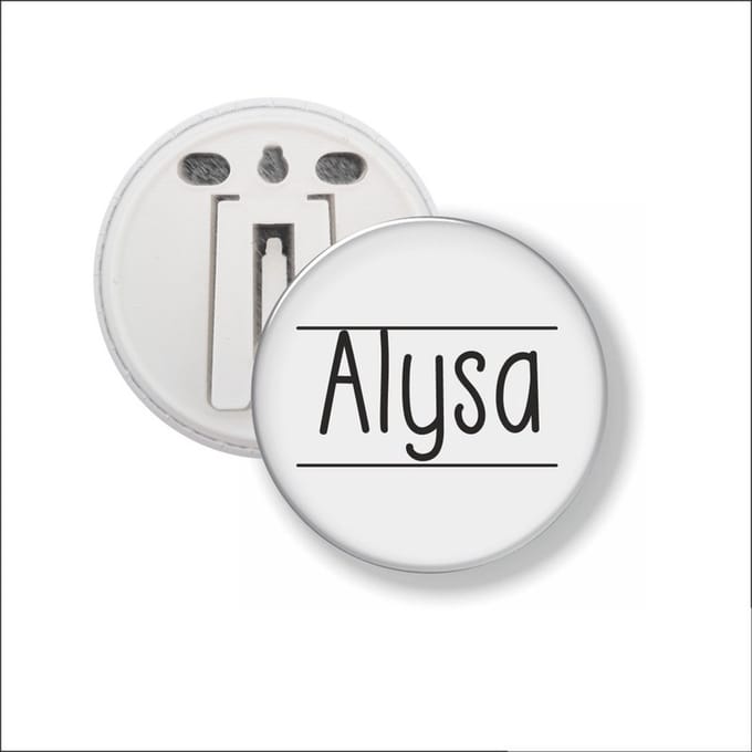 Button Met Clip 58 MM - Alysa