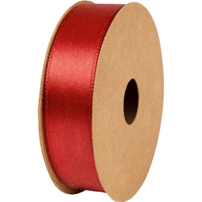 Stewo dubbelzijdig satijn cadeaulint, breedte 15 mm, rood