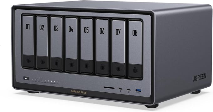 UGREEN NASync DXP8800 Plus - NAS-server - 8-Bay - 0TB opslag - 8GB DDR5