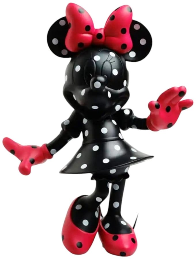 MINNIE WELCOME MATT BLACK & WHITE DOTS 31CM ART. DISST03102CT LEBLON DELIENNE MULTICOLOR