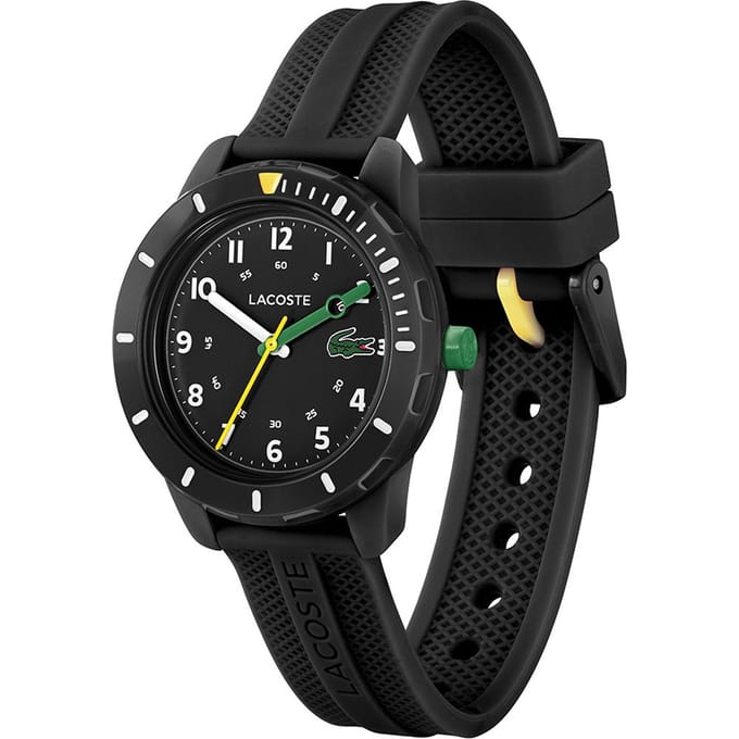 Lacoste LC2030052 Mini Tennis Staal Silic Zwart 34,5mm