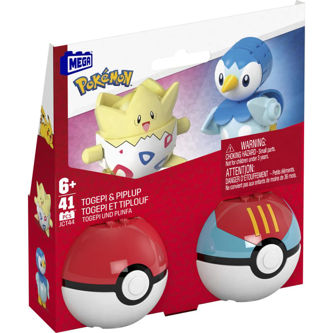 Pokemon Pokebal Piplup & Togepi 2-pack Bekende knuffels