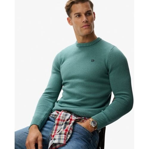 Superdry Preppy Cotton Trui Green Grootte: M