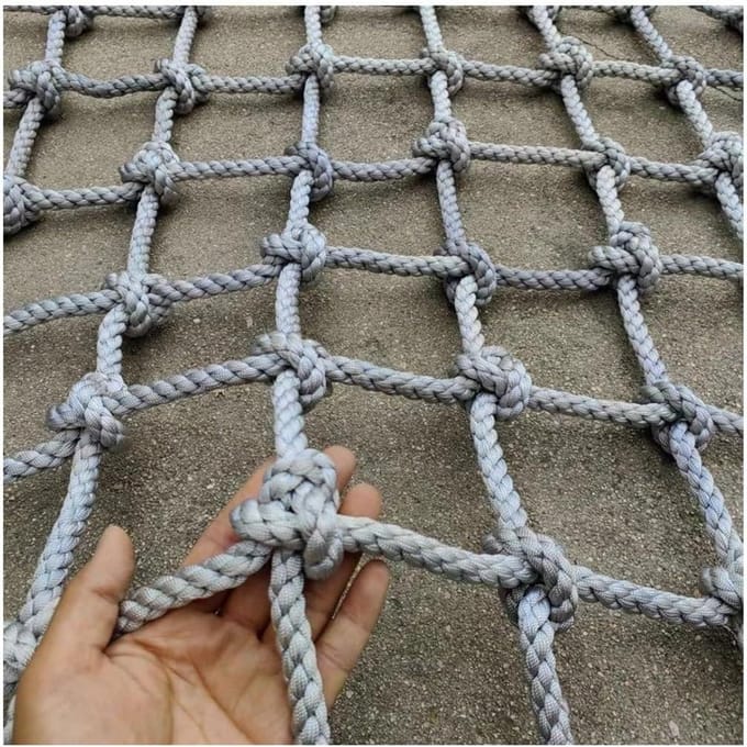 Klimnet - Veiligheidsnet - Speelplaats Beveiligen - Versterkte Knoppen - 2x5m - Zwart