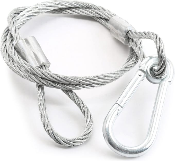 BeamZ Safety 1 Veiligheidskabel 95cm 5mm 65kg