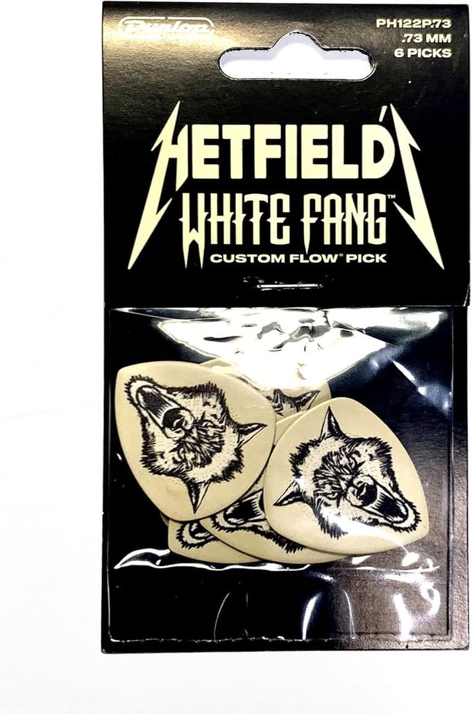 Dunlop White Fang Gitaarplectrum James Hetfield 0,73 mm