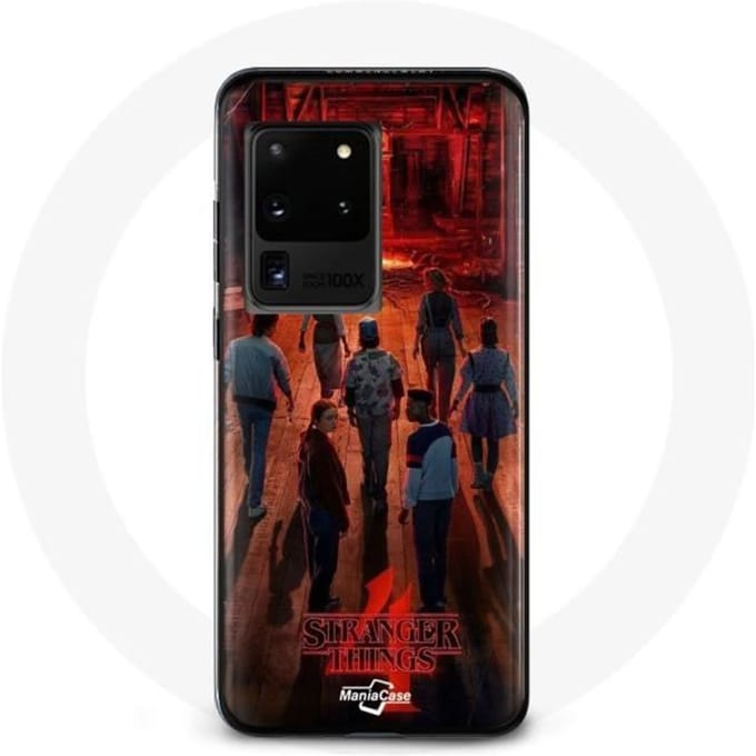 Coque pour Samsung Galaxy S20 Ultra Stranger Things Affiche Equipages Fan Art Saison 4
