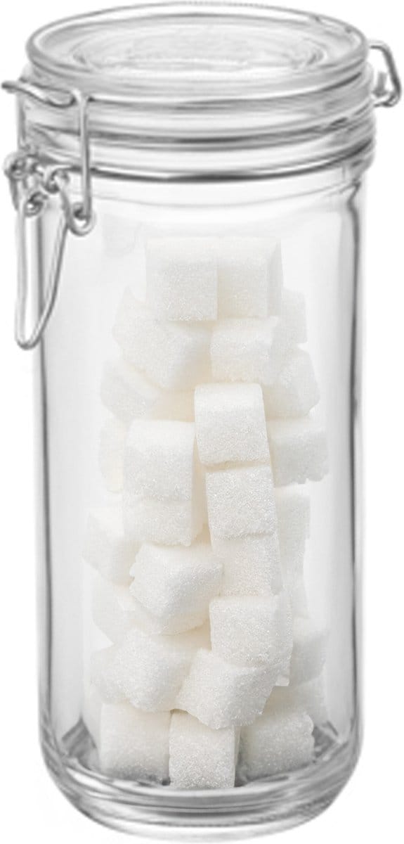 Bormioli Rocco Voorraad/weck pot - glas - transparant - 21 x 10 cm - 1 L