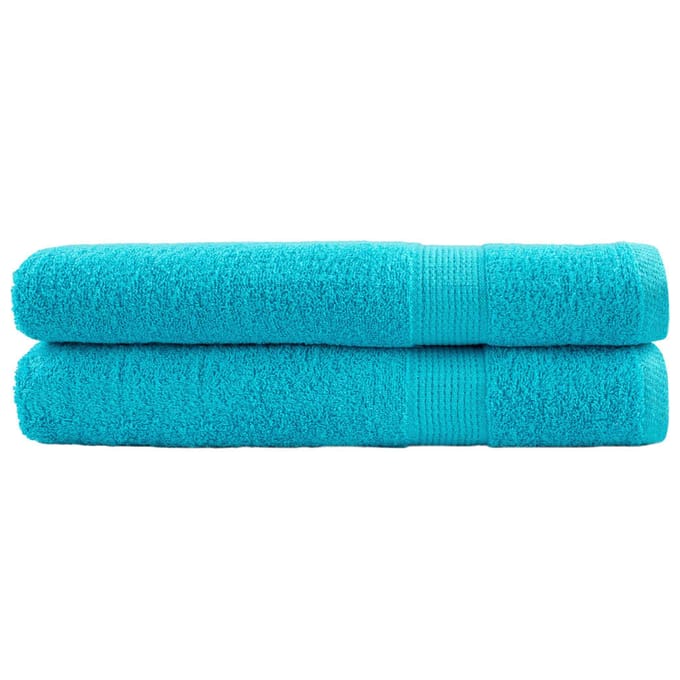 vidaXL - Handdoeken - SOLUND - 2 - st - 600 - g/m² - 100x200 - cm - turquoise