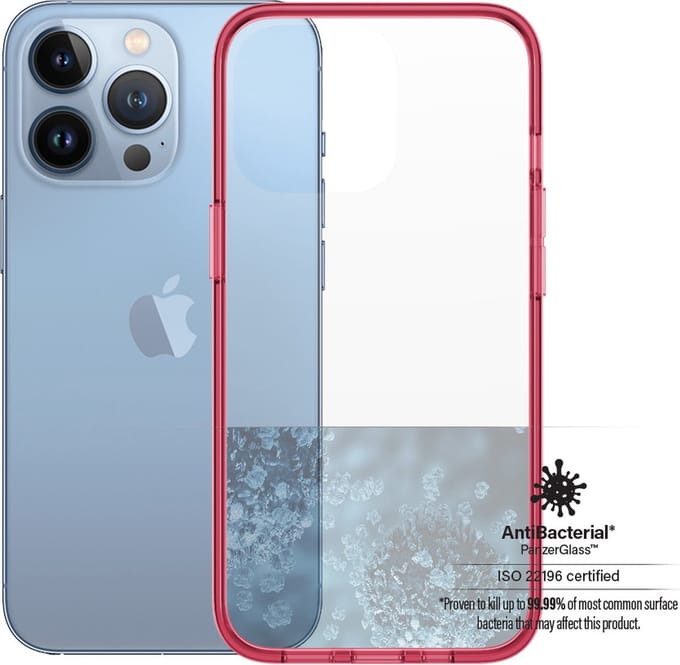 ClearCase Roze kleur Hoesje voor iPhone 13 Pro - Strawberry - Anti-Bacterial