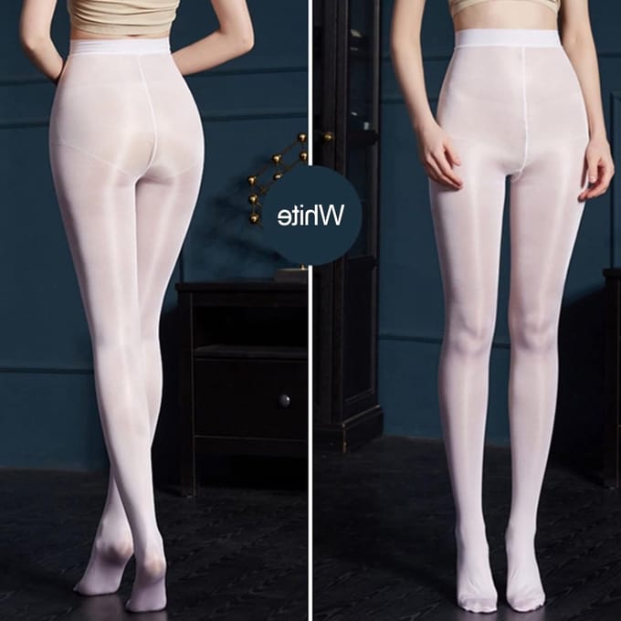 Dames Shiny Tights met Hoge Taille voor Dans, Semi-Transparant en Plus Size 60D Kwaliteit