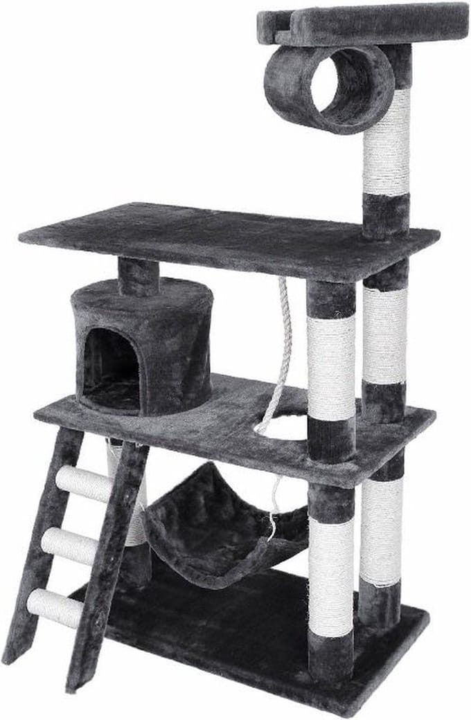 Topmast Krabpaal - Klimpaal - Pascal - grijs - 70 x 40 x 141cm