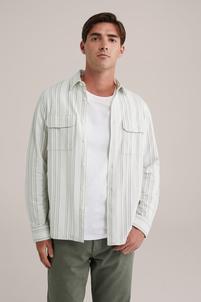We Fashion Overshirt Green Maat: M | Casual Overhemden Outlet | Heren | Groen