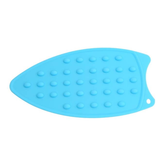 Tapis de protection créatif en silicone pour fer à repasser, protection contre la chaleur, plaque isolante, surface sûre bleu