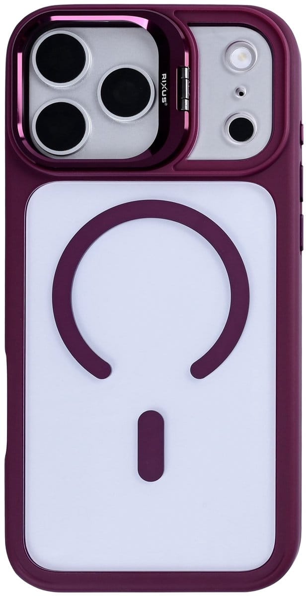 Rixus Classic 03 Case With MagSafe For Apple iPhone 17 Pro Max Dark Pink