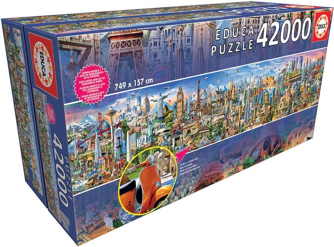 Educa -Grote Legpuzzel - 42000 stukjes - De wereld Rond
