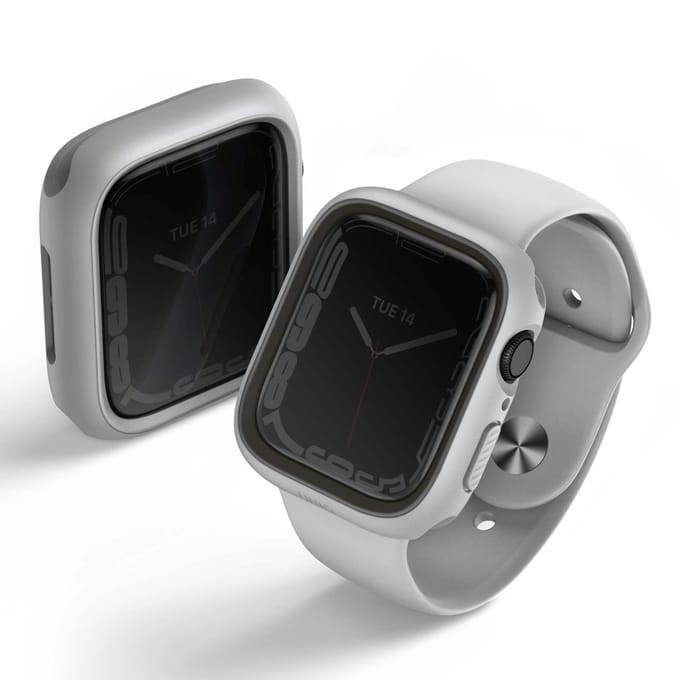 Uniq Moduo Case met bezel voor de Apple Watch - 44 / 45 mm - Chalk / Stone Grey