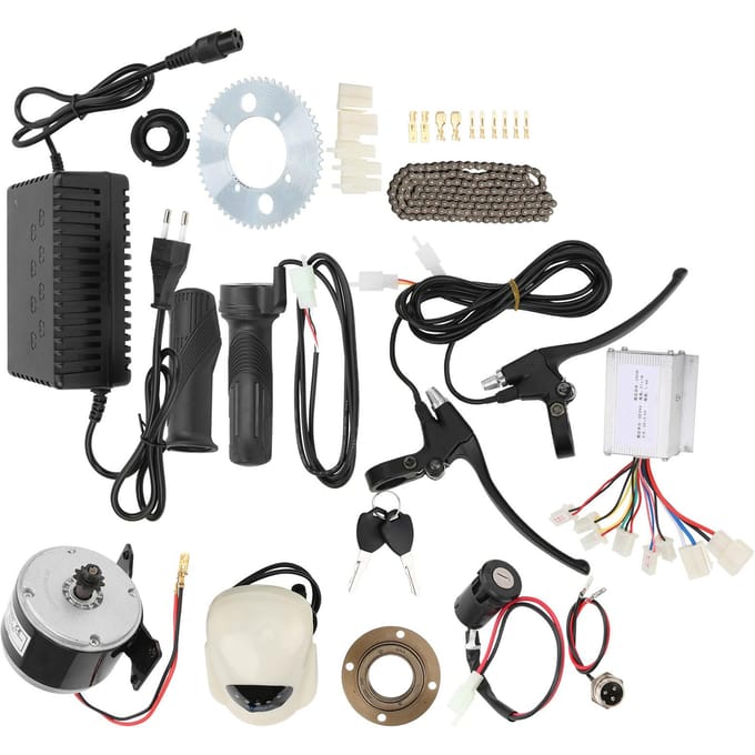 Kit de conversion de vélo électrique haute vitesse 24 V 250 W, 14 pièces gray