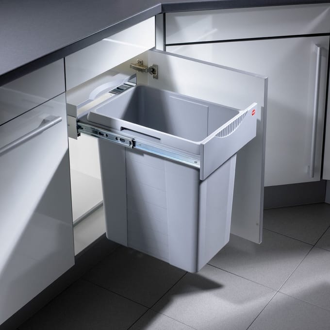 Hailo Easy-Cargo Inbouw Prullenbak - 40 l - Grijs