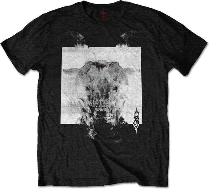 Slipknot - Devil Single Black & White Heren Tshirt - met rug print - S - Zwart