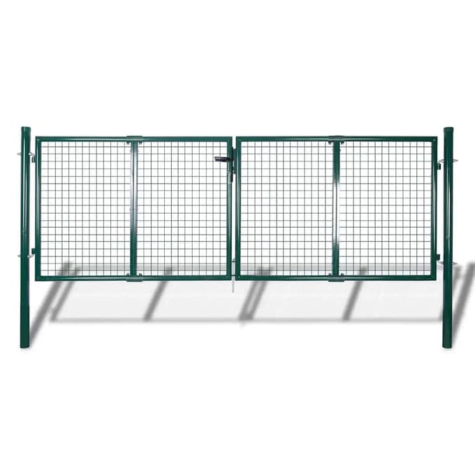 vidaXL - Hekpoort - staal - 300x100 - cm - groen