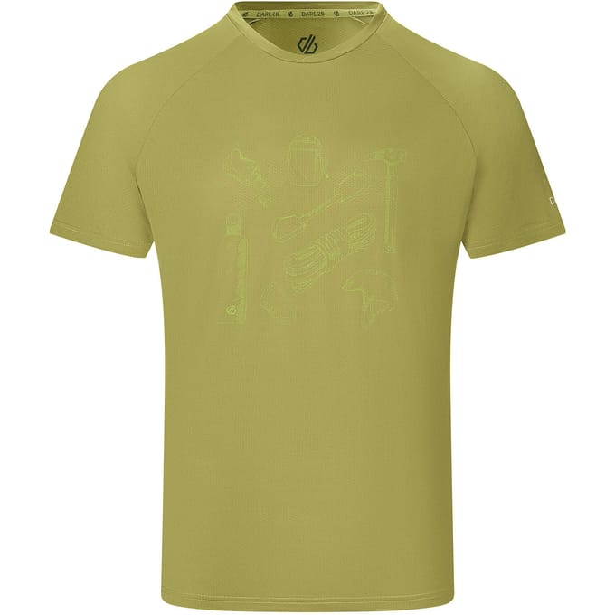 Dare 2B Heren Tech II Grafisch T-Shirt (Gouden cipres)