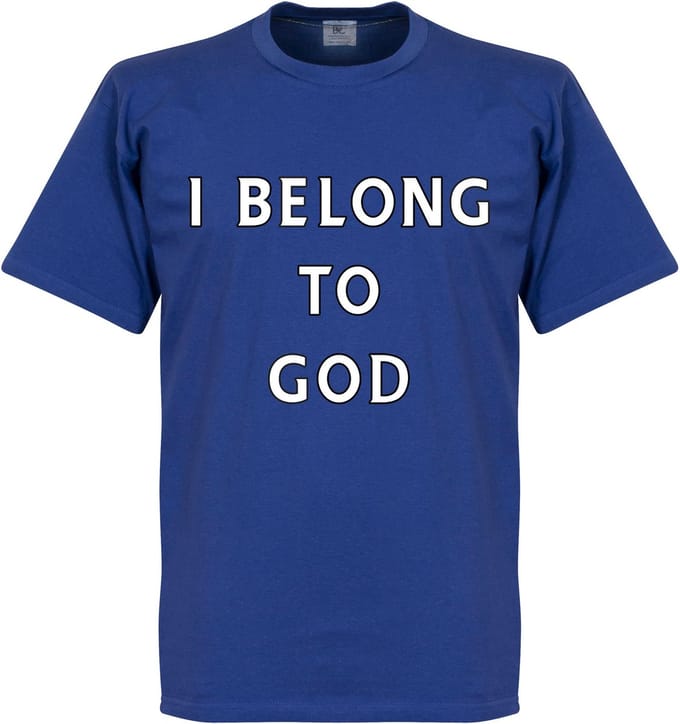 I Belong To God T-Shirt - Blauw - L