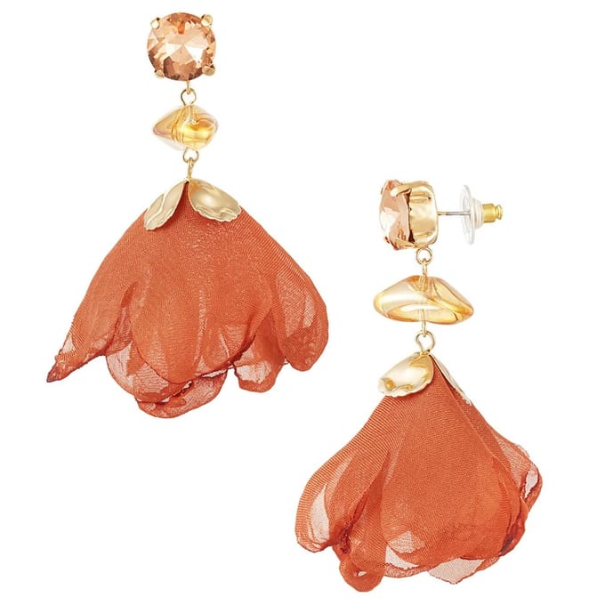 Yehwang Oorbellen Fall Rose goud oranje