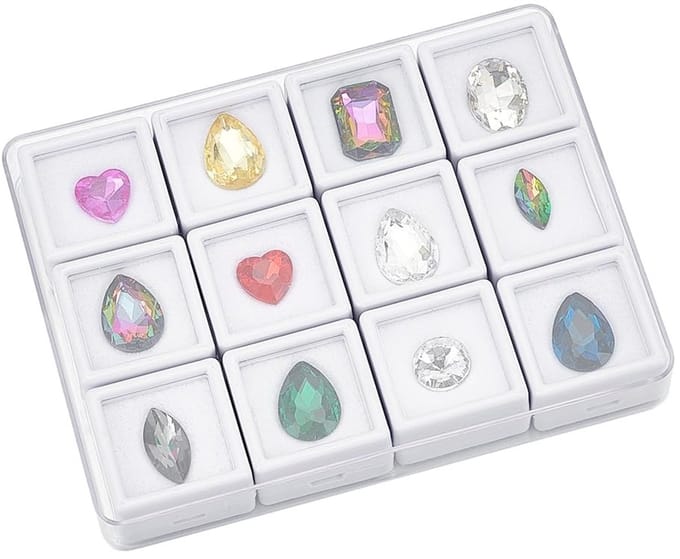 ZEYNOMAX- Edelstenendoos met Etui - Display Box - Opbergdoos - Vitrine - Kunststof - 12,5 x 9,5 x 0,79 cm - Displaybox